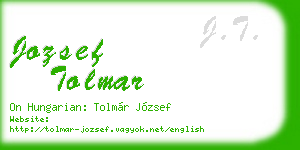 jozsef tolmar business card